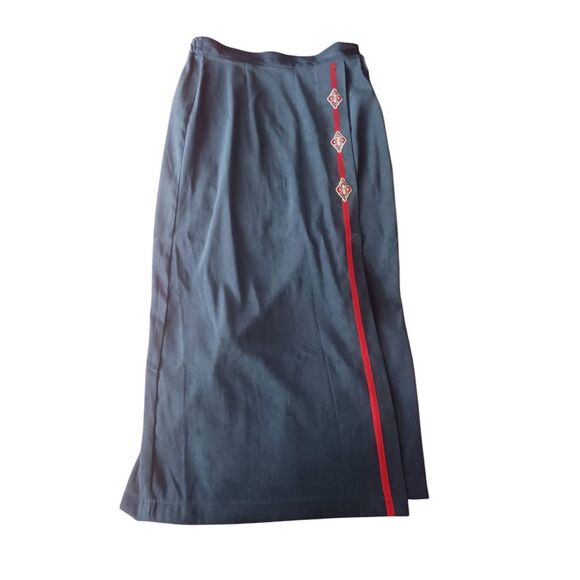 Vintage suede feel full length western walking skirt - Picture 1 of 4